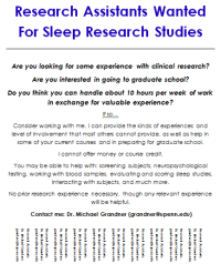 Research Assistants Wanted Flyer